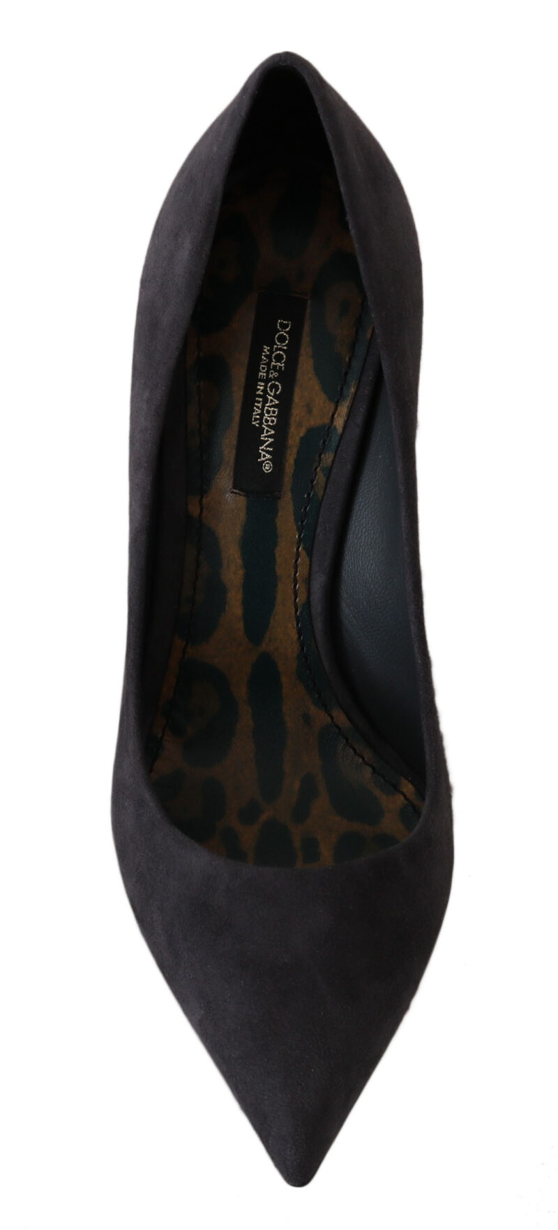 Dolce & Gabbana Elegant Gray Suede Stiletto Pumps - Image 2