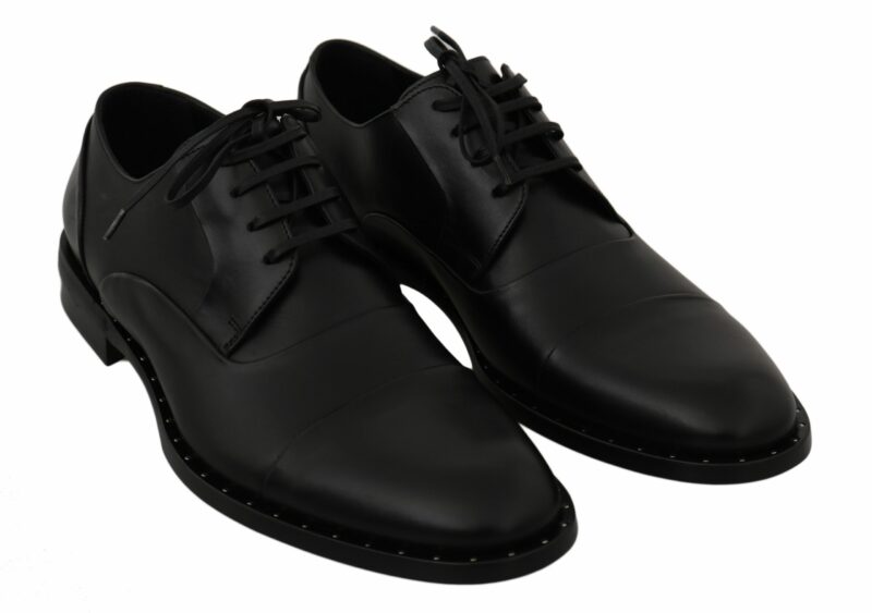 Dolce & Gabbana Sleek Black Leather Formal Dress Shoes - Image 3