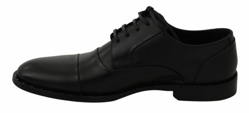 Dolce & Gabbana Sleek Black Leather Formal Dress Shoes - Image 5