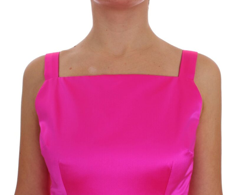 Dolce & Gabbana Elegant Silk Full Length Pink Sheath Dress - Image 5