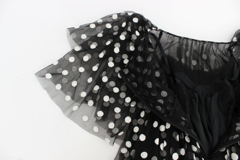 Dolce & Gabbana Elegant Polka Dotted Ruffled Dress - Image 7