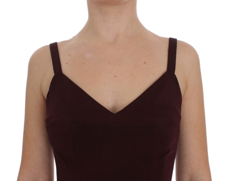 Dolce & Gabbana Elegant Bordeaux Sheath Dress - Image 5