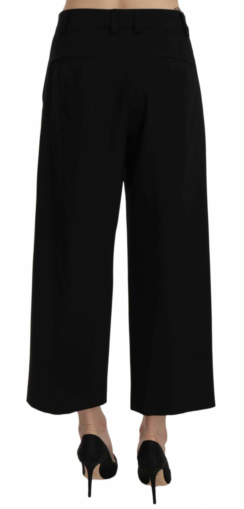 Dolce & Gabbana Elegant Black Cotton Trousers - Image 2