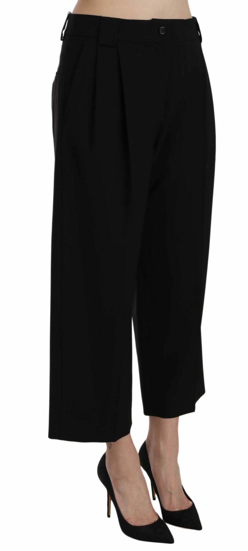 Dolce & Gabbana Elegant Black Cotton Trousers - Image 3