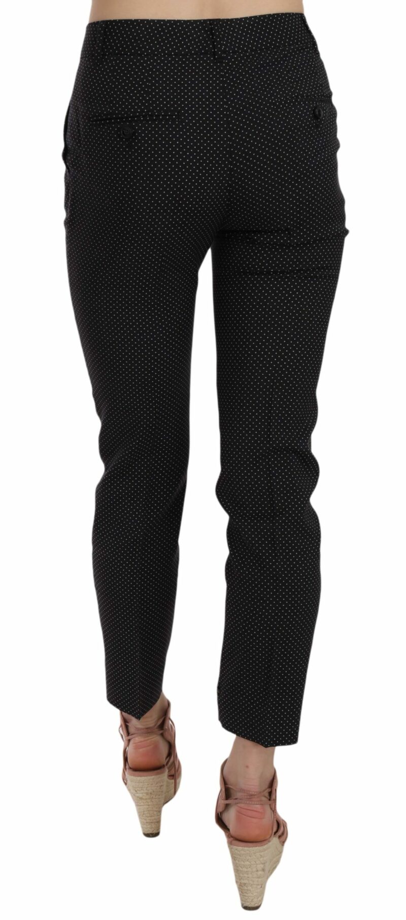 Dolce & Gabbana Elegant Black Virgin Wool Trousers - Image 2
