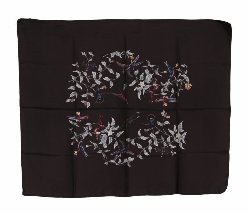 Dolce & Gabbana Elegant Silk Scarf Wrap in Luxe Brown - Image 4