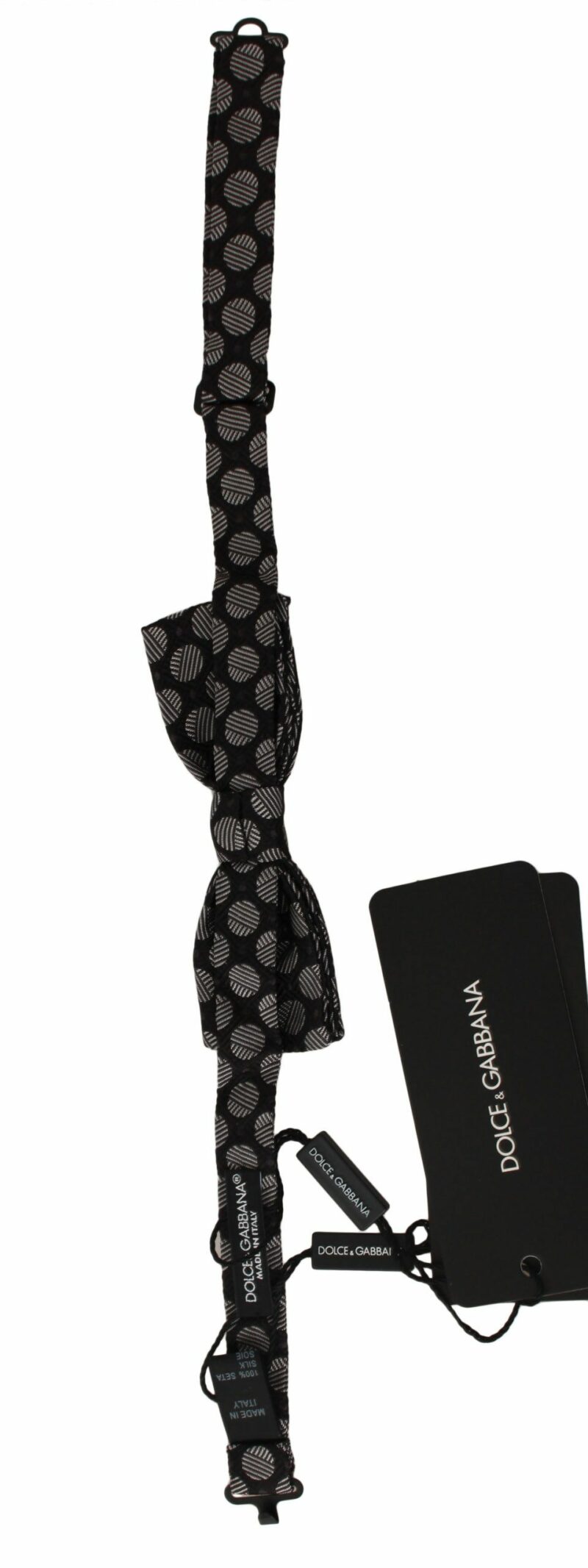Dolce & Gabbana Elegant Polka Dot Silk Bow Tie - Image 2