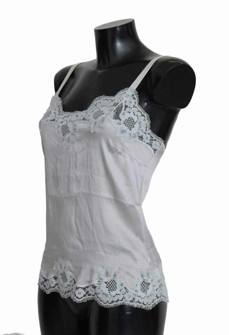 Dolce & Gabbana Silk Stretch Floral Lace Chemise Dress - Image 2