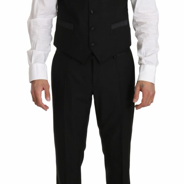 Dolce & Gabbana Sleek Black Slim Fit Formal Vest