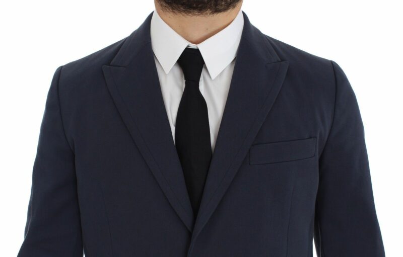 Dolce & Gabbana Elegant Blue Cotton Stretch Blazer Jacket - Image 2