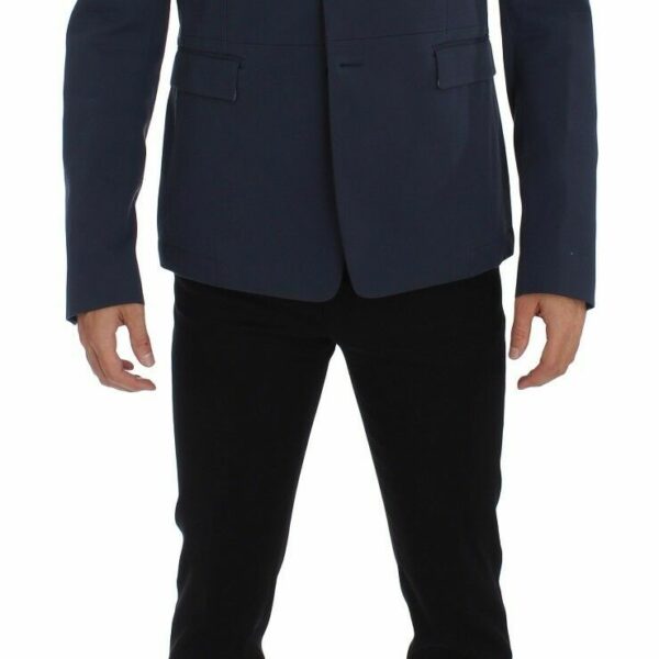 Dolce & Gabbana Elegant Blue Cotton Stretch Blazer Jacket