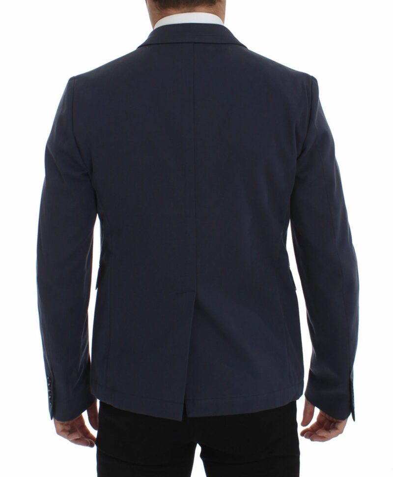 Dolce & Gabbana Elegant Blue Cotton Stretch Blazer Jacket - Image 7