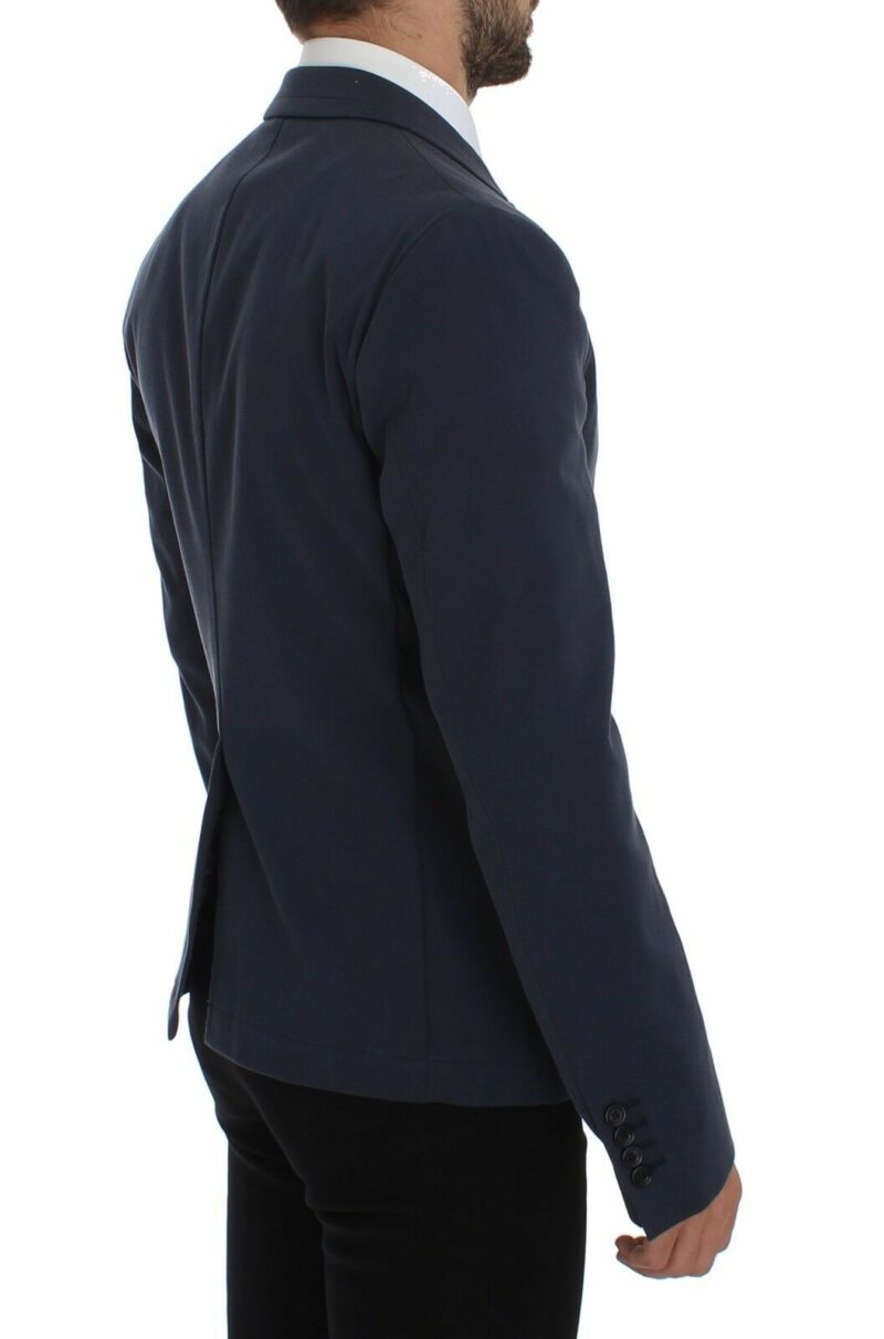 Dolce & Gabbana Elegant Blue Cotton Stretch Blazer Jacket - Image 8