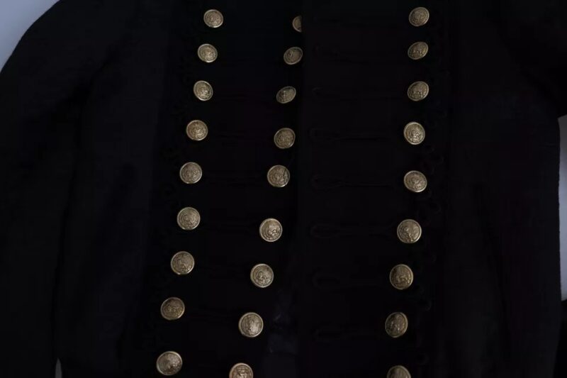 Dolce & Gabbana Black Button Embellished Military Jacket - Image 8