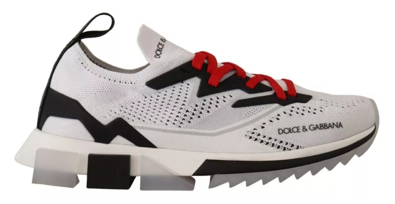 Dolce & Gabbana White SORRENTO Sport Stretch Men Shoes Sneakers - Image 3