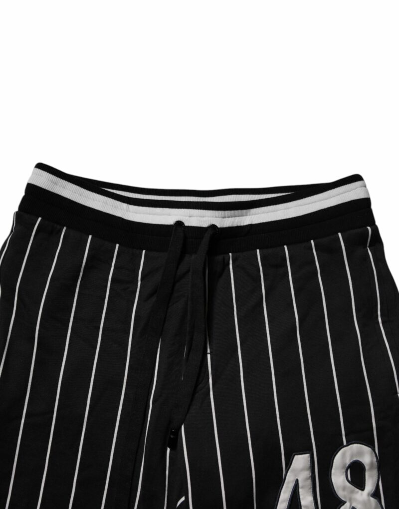 Dolce & Gabbana Black White Stripes Jogger Sweatpants Pants - Image 5