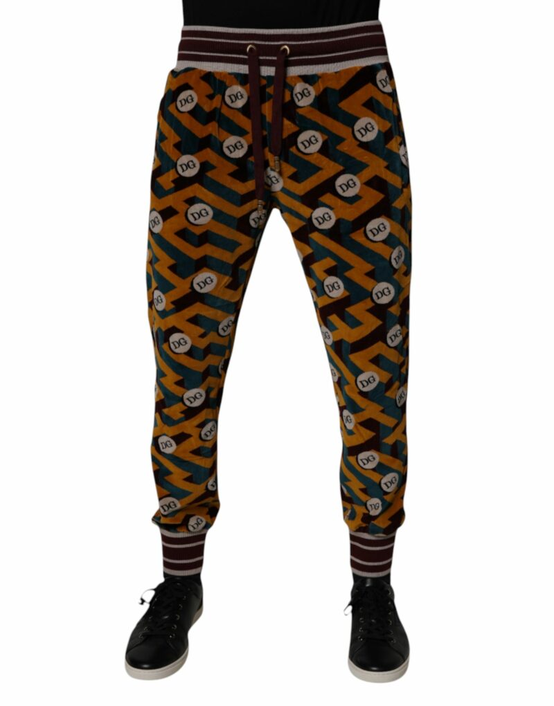 Dolce & Gabbana Multicolor Logo Monogram Jogger Sweatpants Pants - Image 2