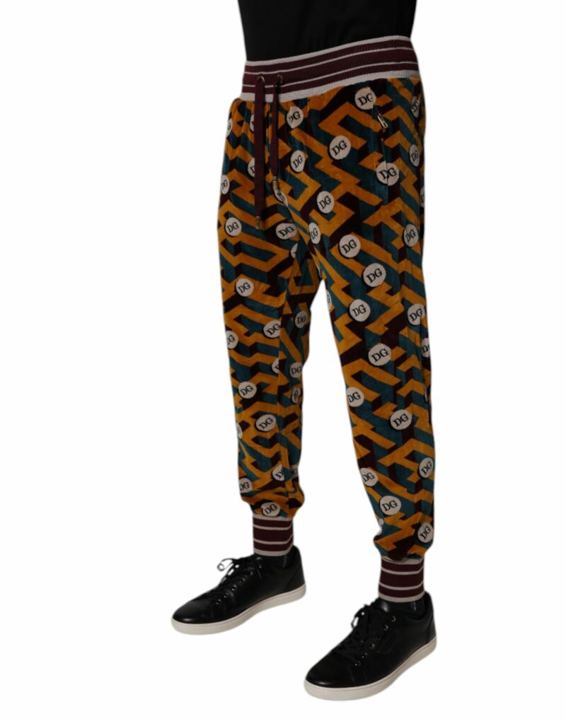 Dolce & Gabbana Multicolor Logo Monogram Jogger Sweatpants Pants - Image 3