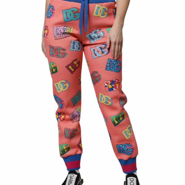Dolce & Gabbana Pink Logo Monogram Jogger Sweatpants Pants