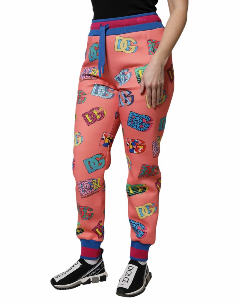 Dolce & Gabbana Pink Logo Monogram Jogger Sweatpants Pants - Image 3
