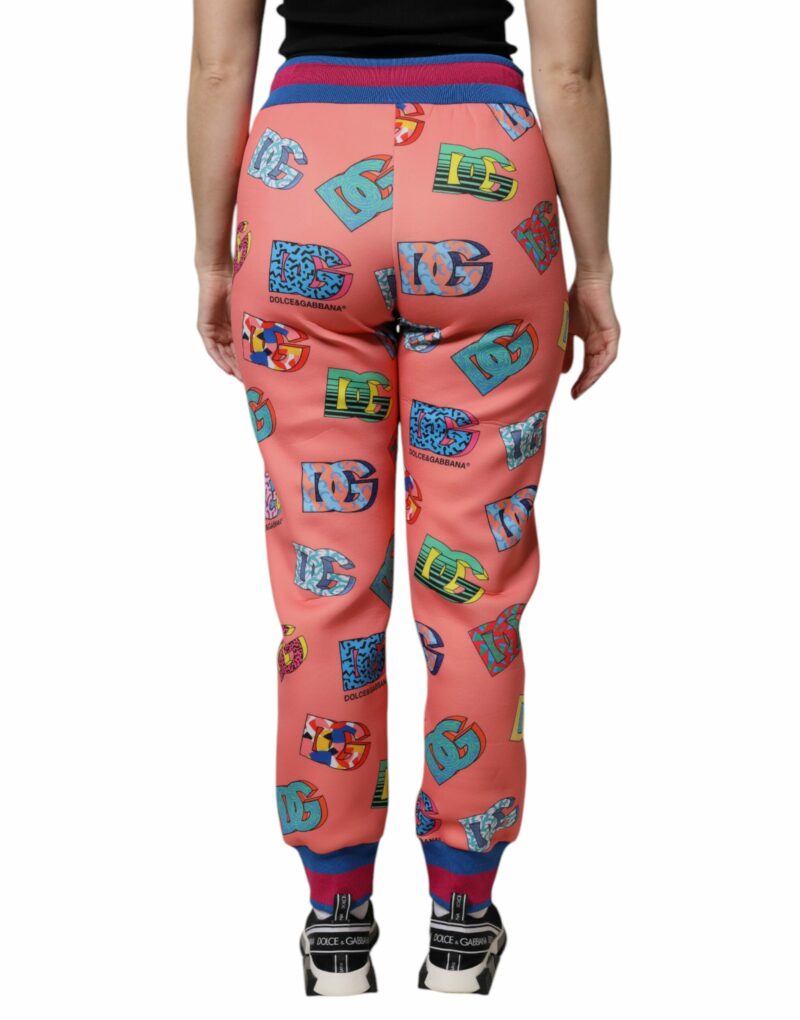 Dolce & Gabbana Pink Logo Monogram Jogger Sweatpants Pants - Image 4
