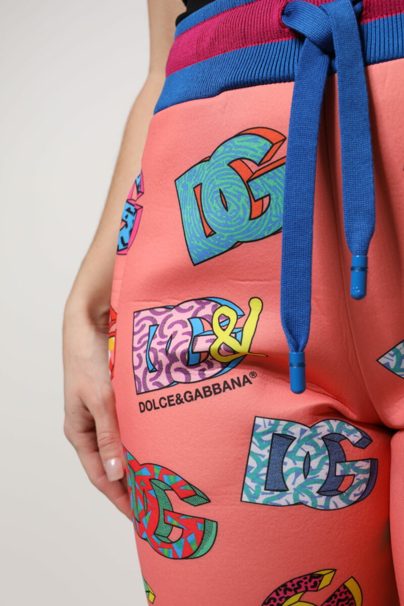Dolce & Gabbana Pink Logo Monogram Jogger Sweatpants Pants - Image 5