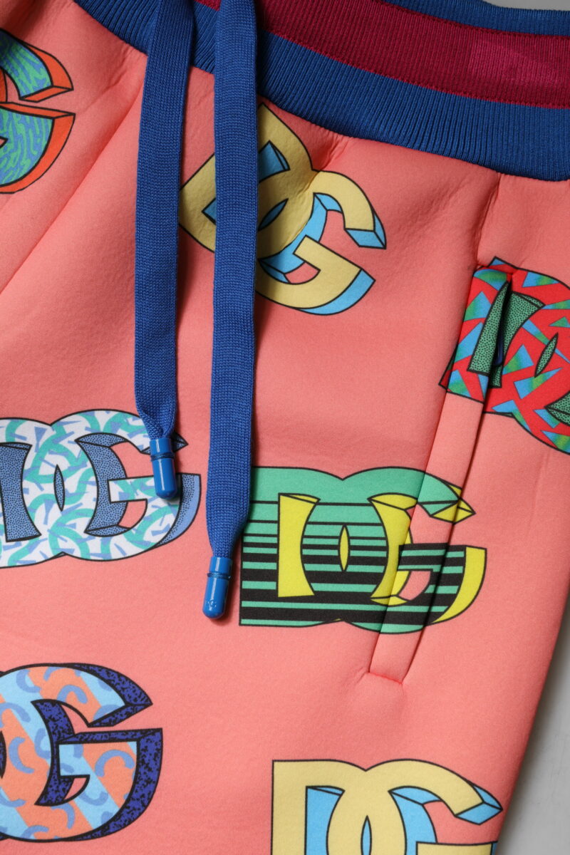 Dolce & Gabbana Pink Logo Monogram Jogger Sweatpants Pants - Image 7