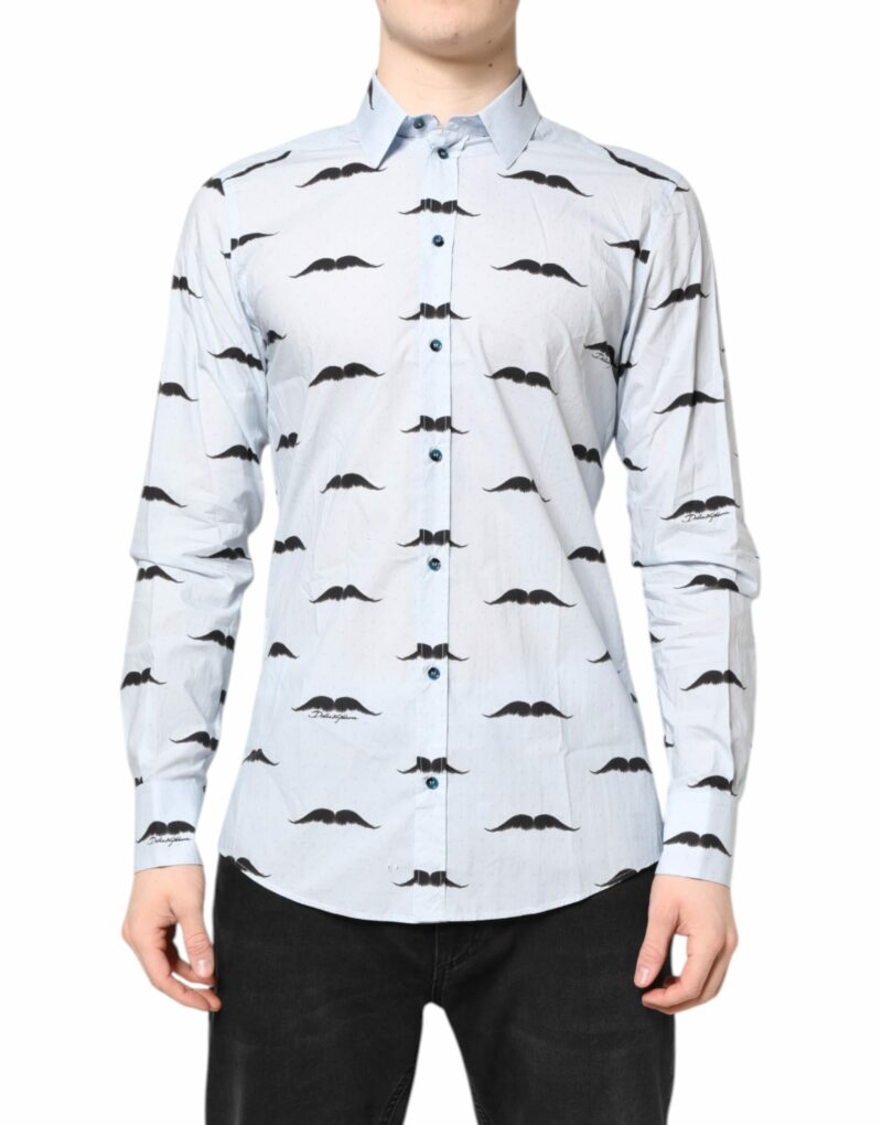 Dolce & Gabbana Light Blue Cotton MARTINI Formal Dress Shirt - Image 2