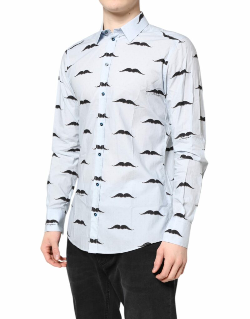Dolce & Gabbana Light Blue Cotton MARTINI Formal Dress Shirt - Image 3