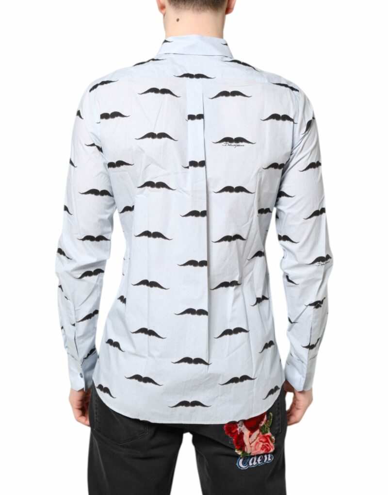 Dolce & Gabbana Light Blue Cotton MARTINI Formal Dress Shirt - Image 4