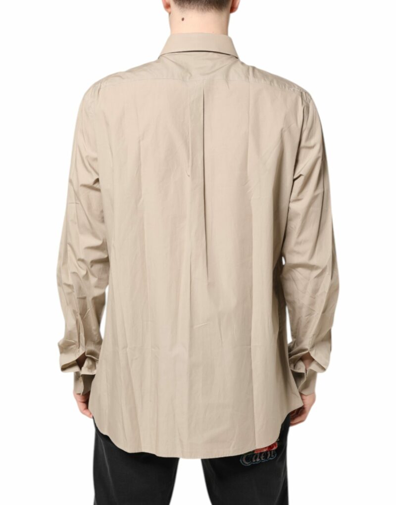 Dolce & Gabbana Beige Pin Up Print MARTINI Men Casual Shirt - Image 4