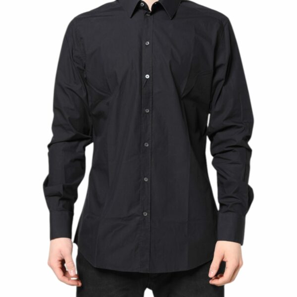 Dolce & Gabbana Black GOLD Cotton Men Dress Formal Shirt