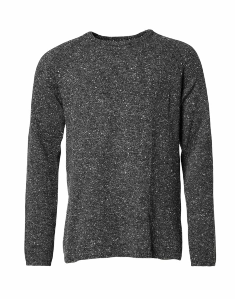 Dolce & Gabbana Gray Wool Knitted Round Neck Pullover Sweater - Image 2