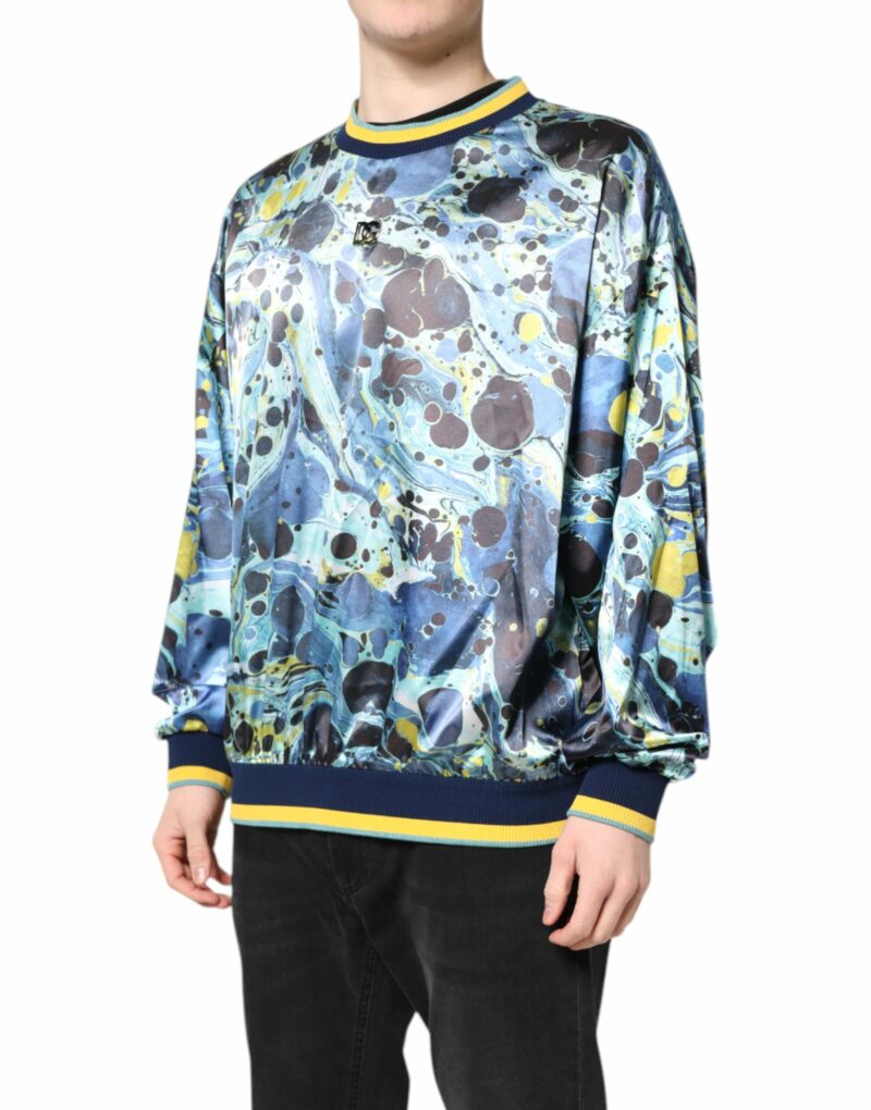 Dolce & Gabbana Multicolor Marble Print Men Pullover Sweater - Image 3