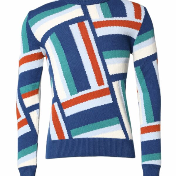 Dolce & Gabbana Multicolor Cashmere Knit Pullover Sweater
