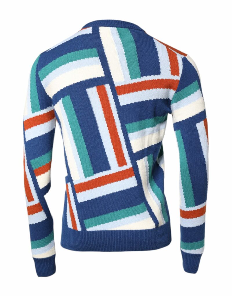 Dolce & Gabbana Multicolor Cashmere Knit Pullover Sweater - Image 4