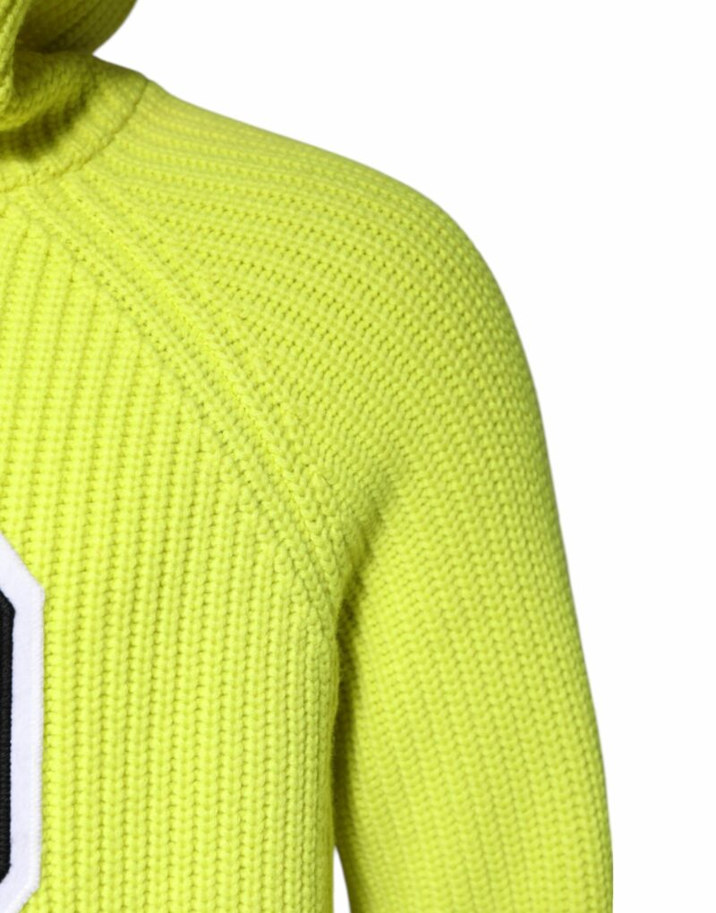 Dolce & Gabbana Green 69 Knit Hooded Men Pullover Sweater - Image 3