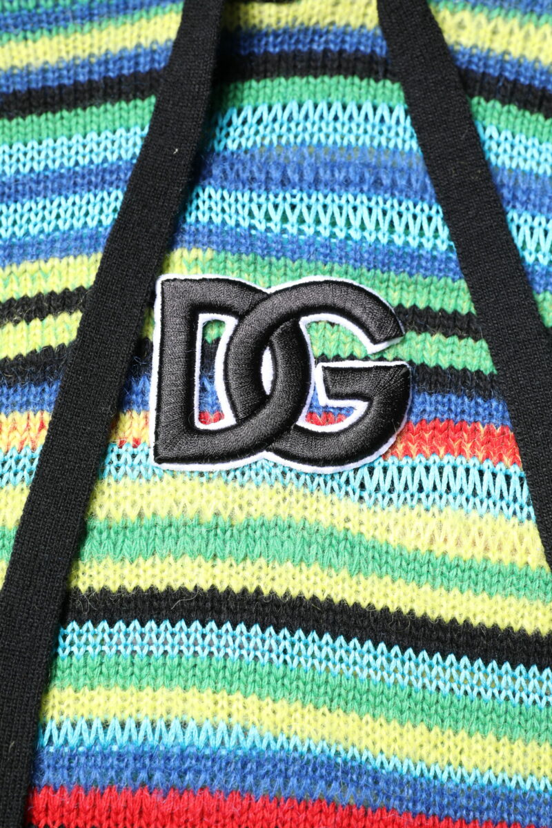 Dolce & Gabbana Multicolor Cotton Hooded Pullover Sweater - Image 6