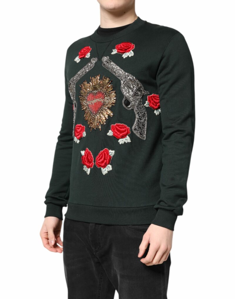 Dolce & Gabbana Black Sequined Embellished Pullover Sweater - Image 3