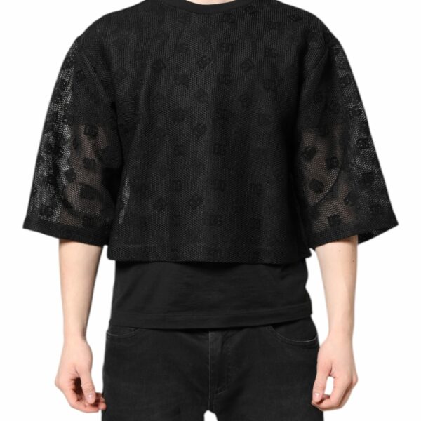 Dolce & Gabbana Black See Through Logo Short Sleeves T-shirt