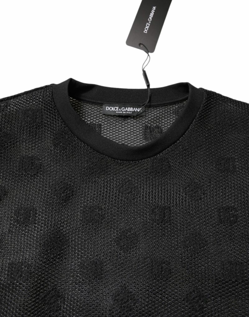 Dolce & Gabbana Black See Through Logo Short Sleeves T-shirt - Image 5