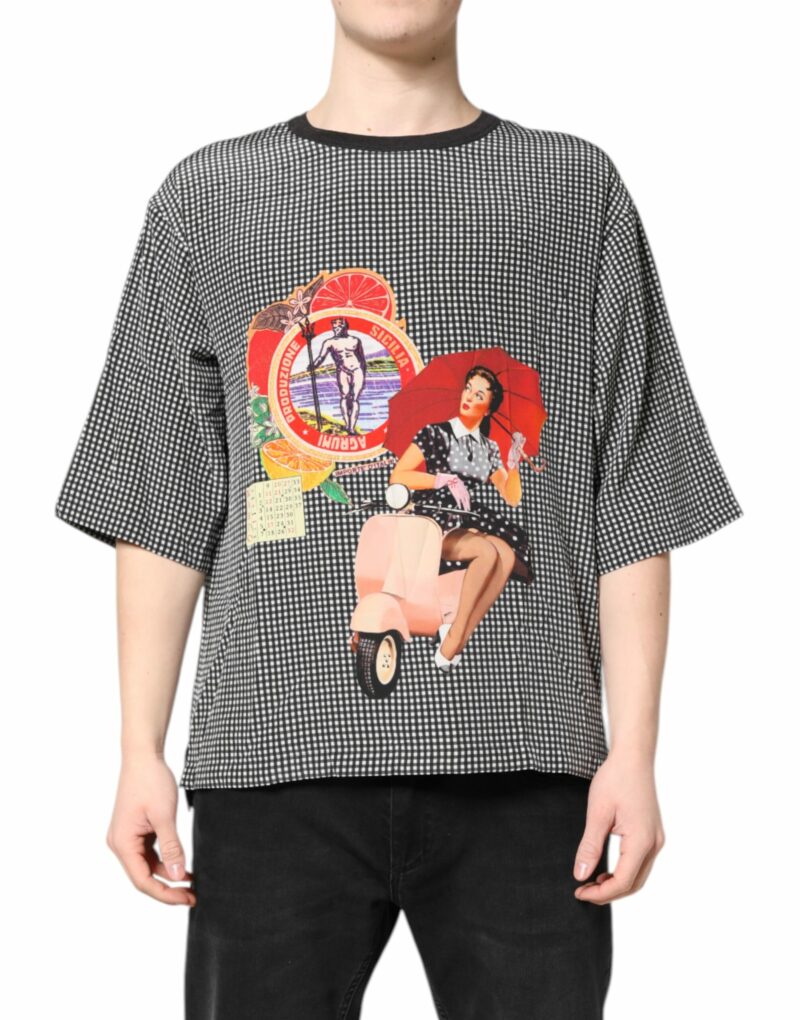 Dolce & Gabbana Black Graphic Print Short Sleeve T-shirt - Image 2