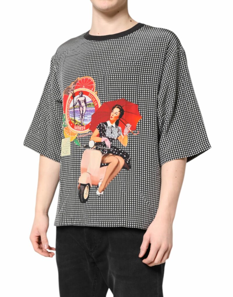 Dolce & Gabbana Black Graphic Print Short Sleeve T-shirt - Image 3