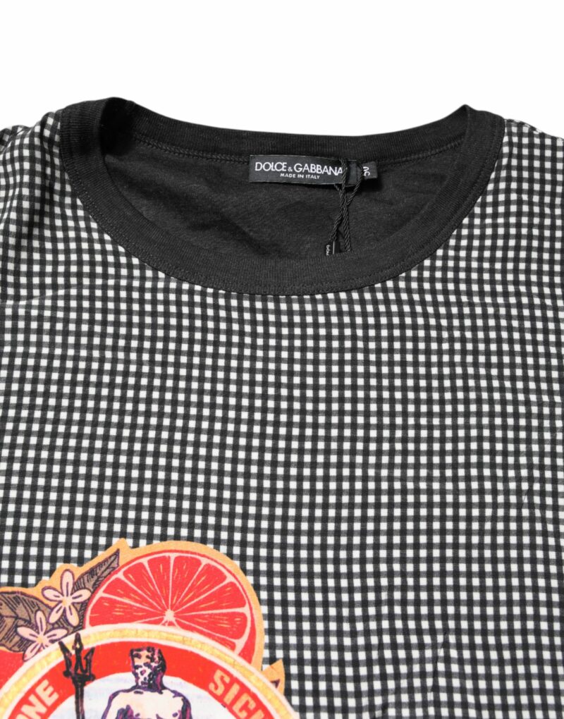 Dolce & Gabbana Black Graphic Print Short Sleeve T-shirt - Image 5