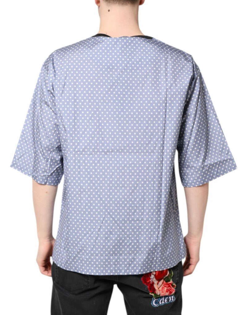 Dolce & Gabbana Light Blue Graphic Print Short Sleeve T-shirt - Image 4