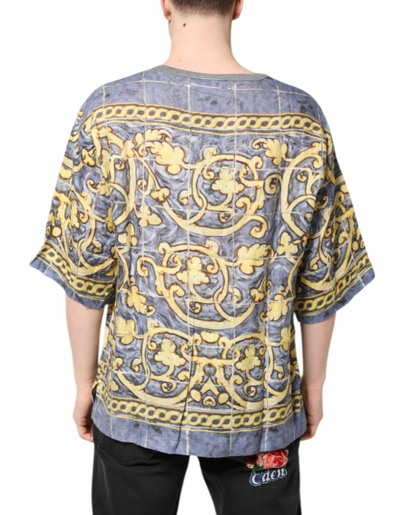 Dolce & Gabbana Multicolor Religious Print Round Neck T-shirt - Image 4