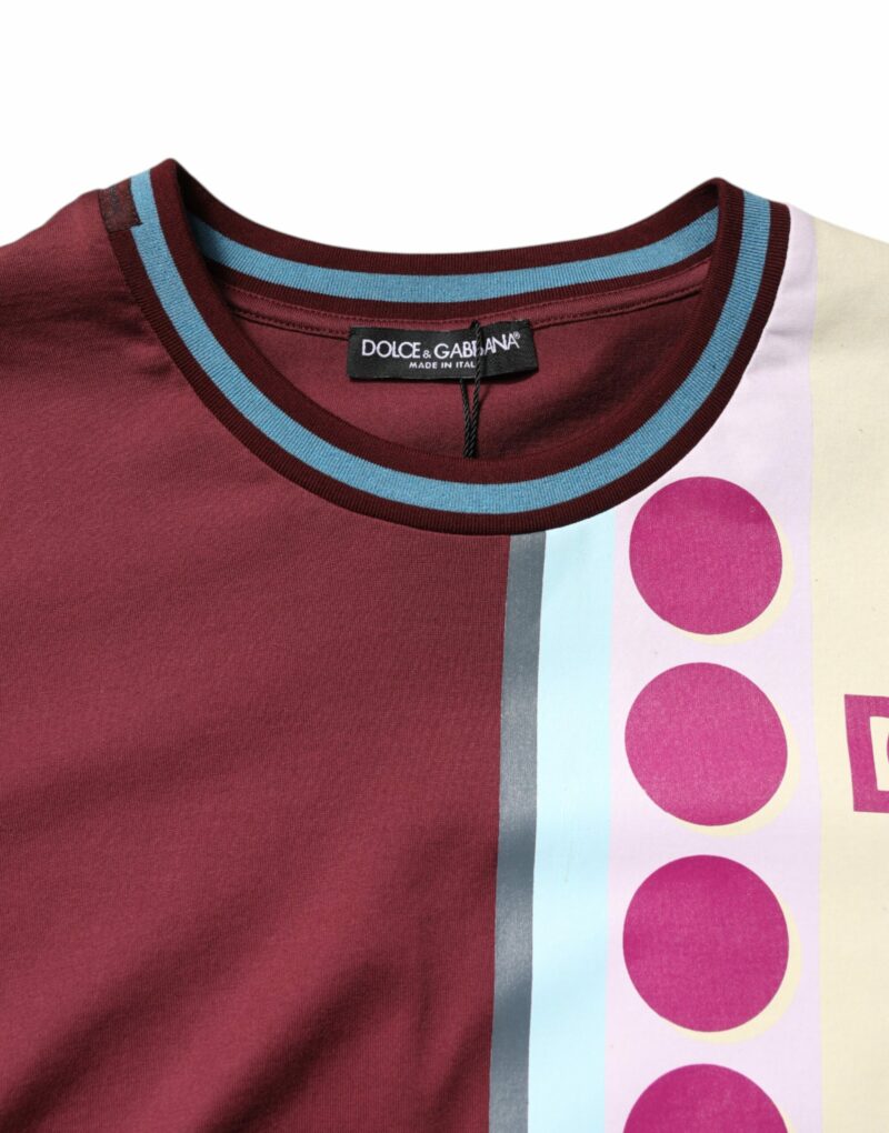 Dolce & Gabbana Multicolor Printed Logo Short Sleeve T-shirt - Image 5