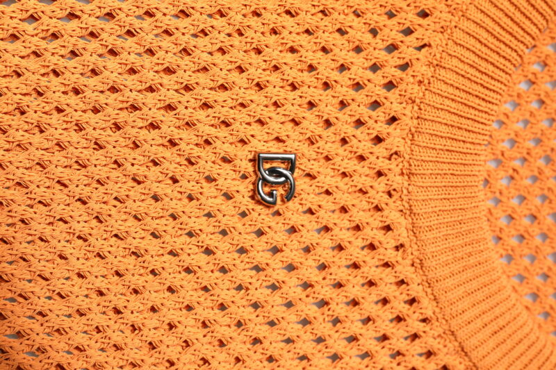 Dolce & Gabbana Orange Cashmere Round Neck Sleeveless T-shirt - Image 6