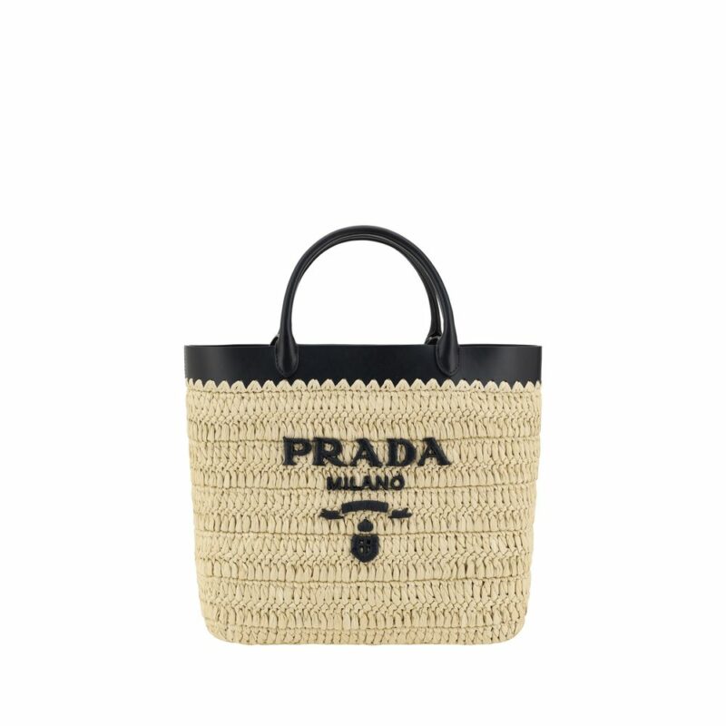 Prada Woven raffia Tote Bag
