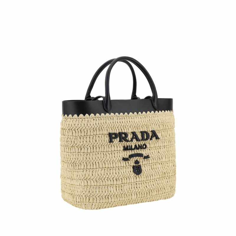Prada Woven raffia Tote Bag - Image 2